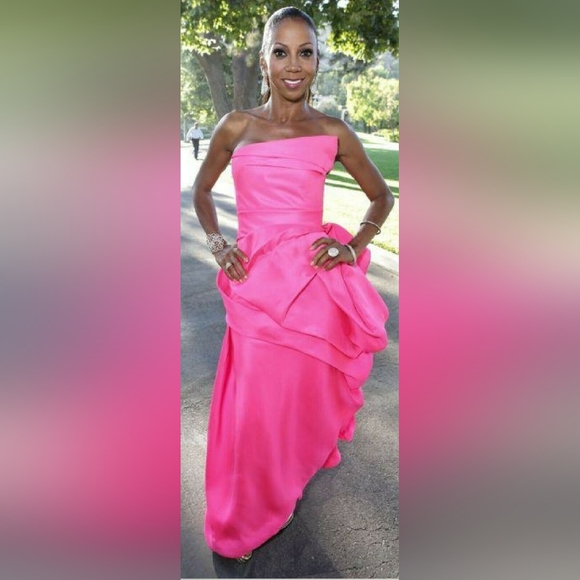 *$5,500 RUBIN SINGER "BARBIE" BRIGHT PINK SILK EVENING DRESS GOWN US 2 - Picture 2 of 9